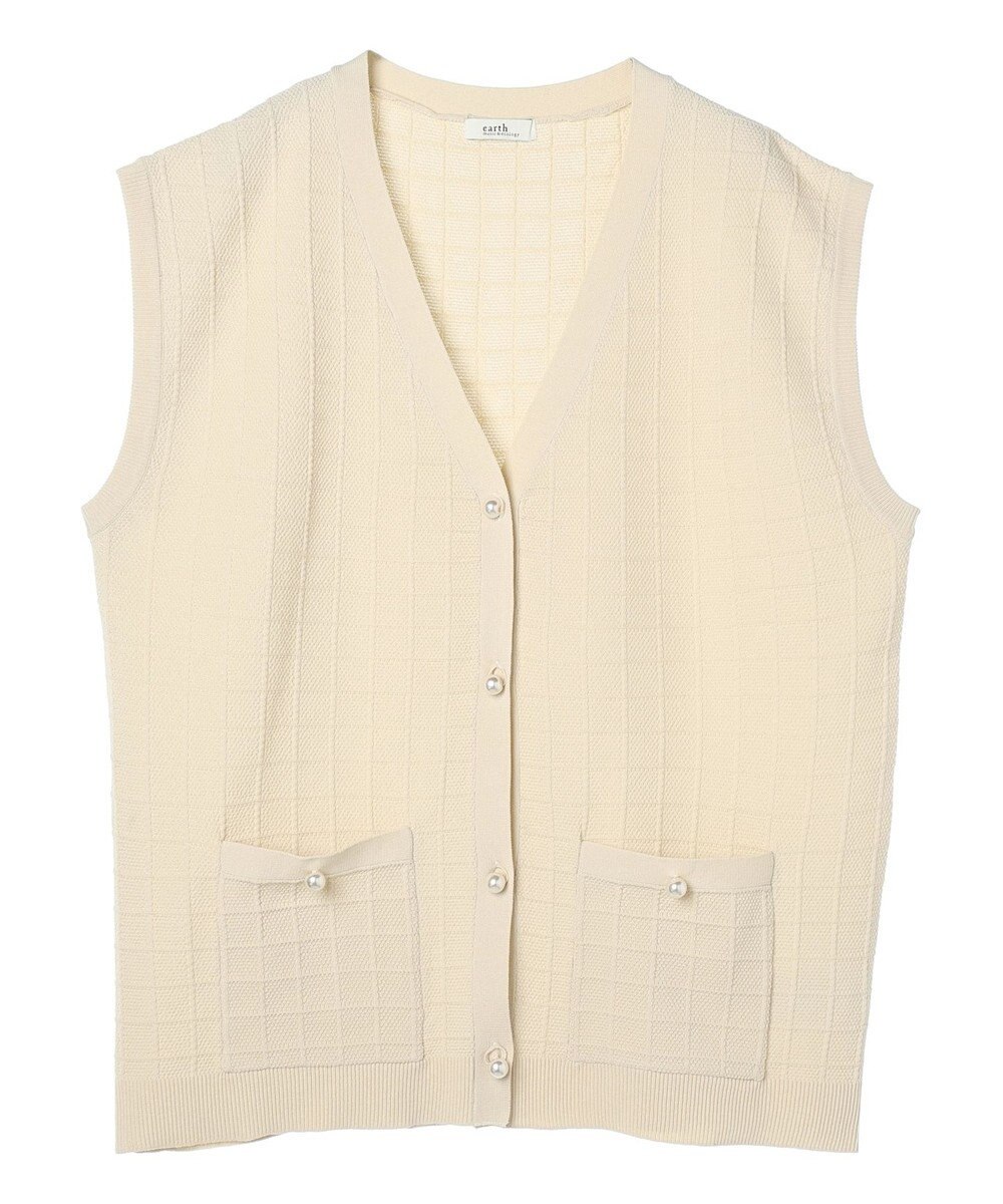 earth music&ecology パールボタンスポンディッシュベスト 
