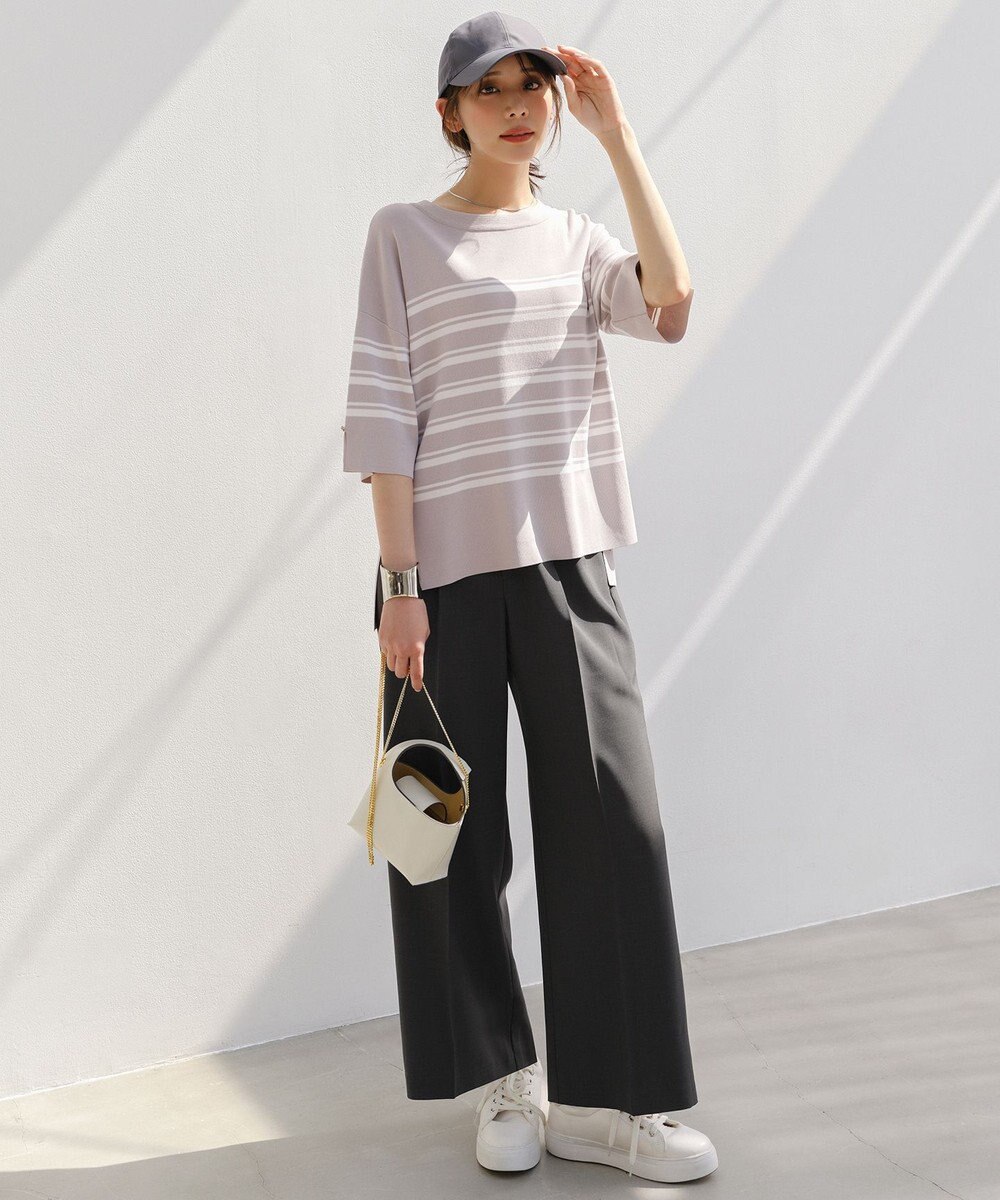 ANY SIS 【アイスタッチ】ボートネックニット プルオーバー 