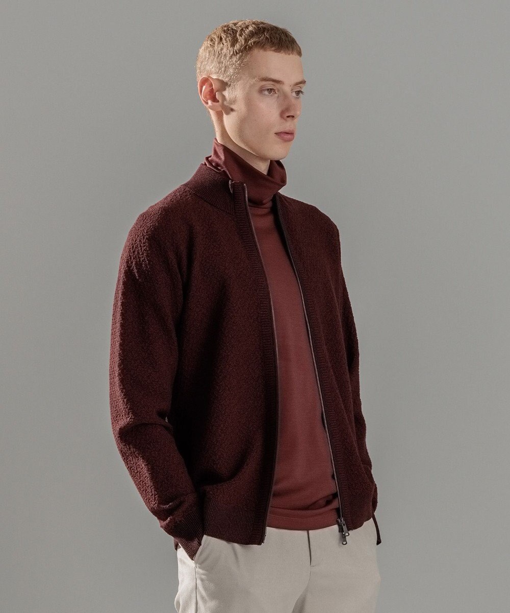 JOSEPH HOMME 【イージーケア】 ヴィスコースリンクス　ジップアップカーディガン 