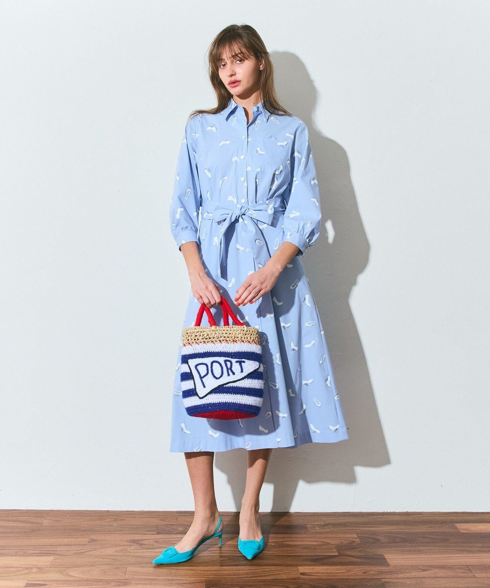 GRACE CONTINENTAL ヒールプリントシャツドレス 