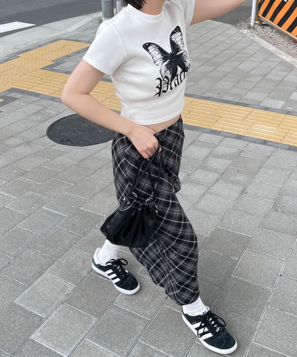 WEGO バタフライプリントリブT 