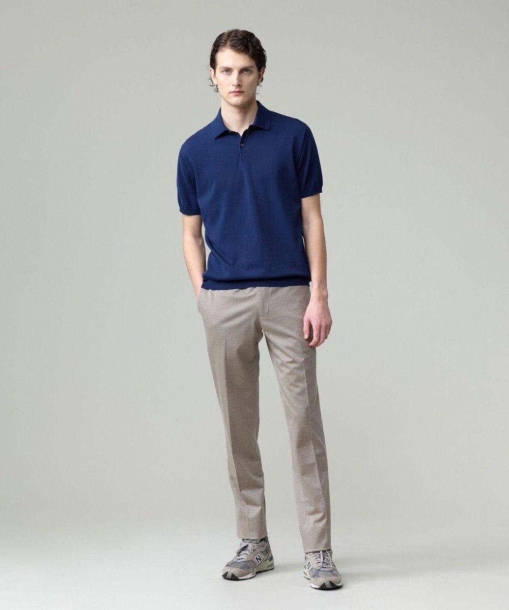 J.PRESS MEN 機能×縫製₌快適な着心地 「高見え」ニットポロ【接触冷感 / 洗える】ホールガーメントニット ポロシャツ 