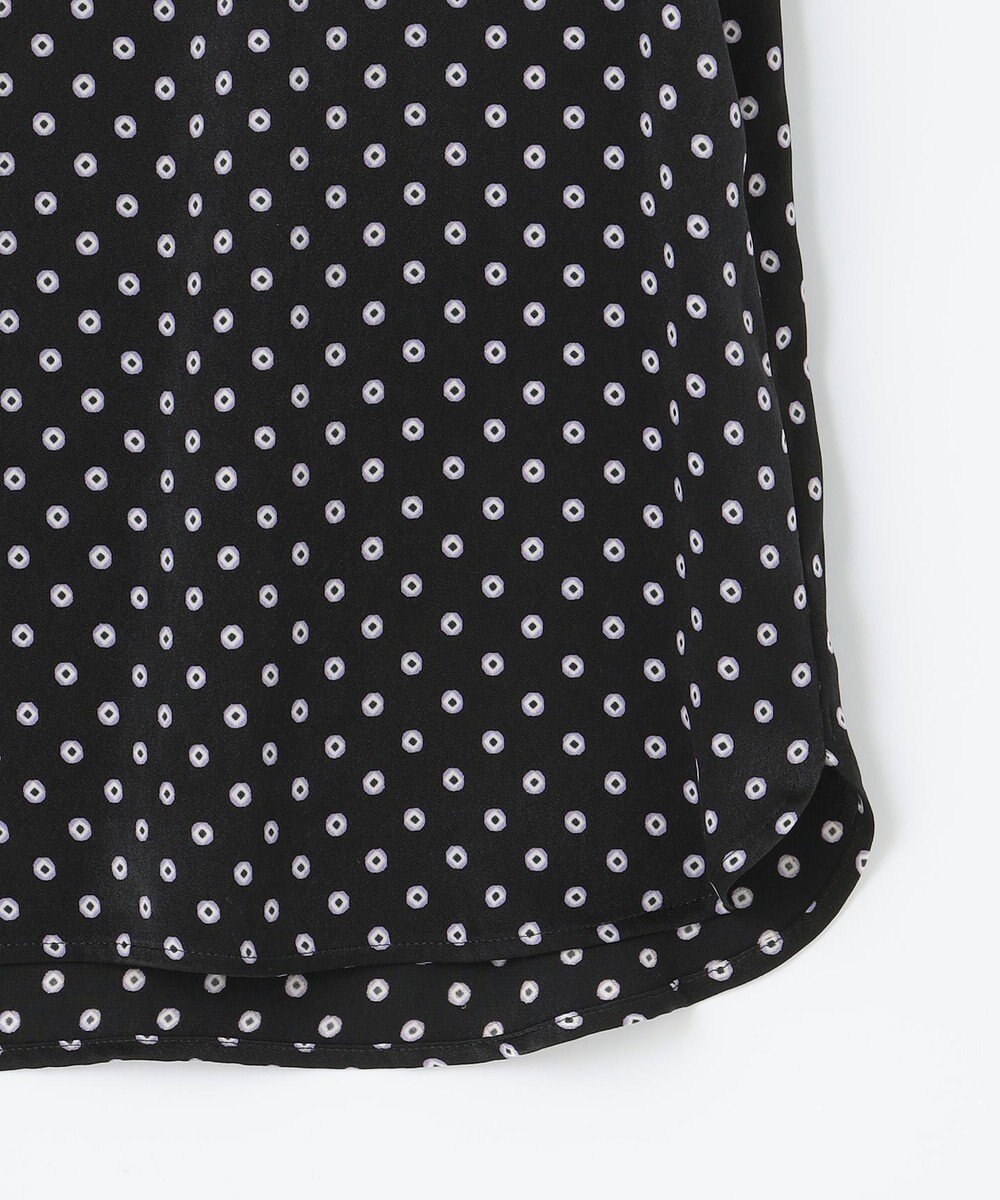 J.PRESS LADIES S 【洗える】ピーチサテン 幾何プリント ブラウス 