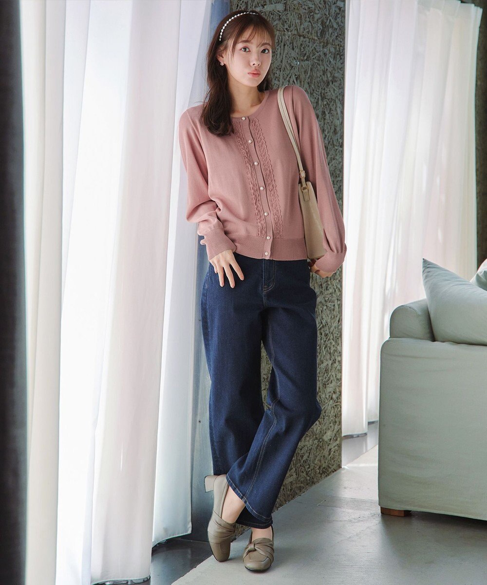 Tiaclasse 【洗える】レースカーディガン 