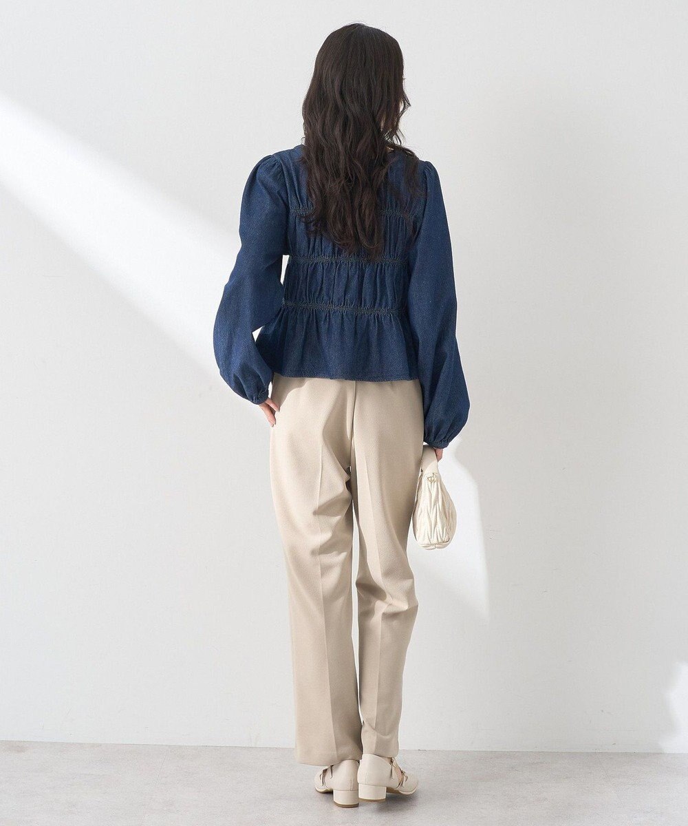 earth music&ecology デニムリボンシャツ 