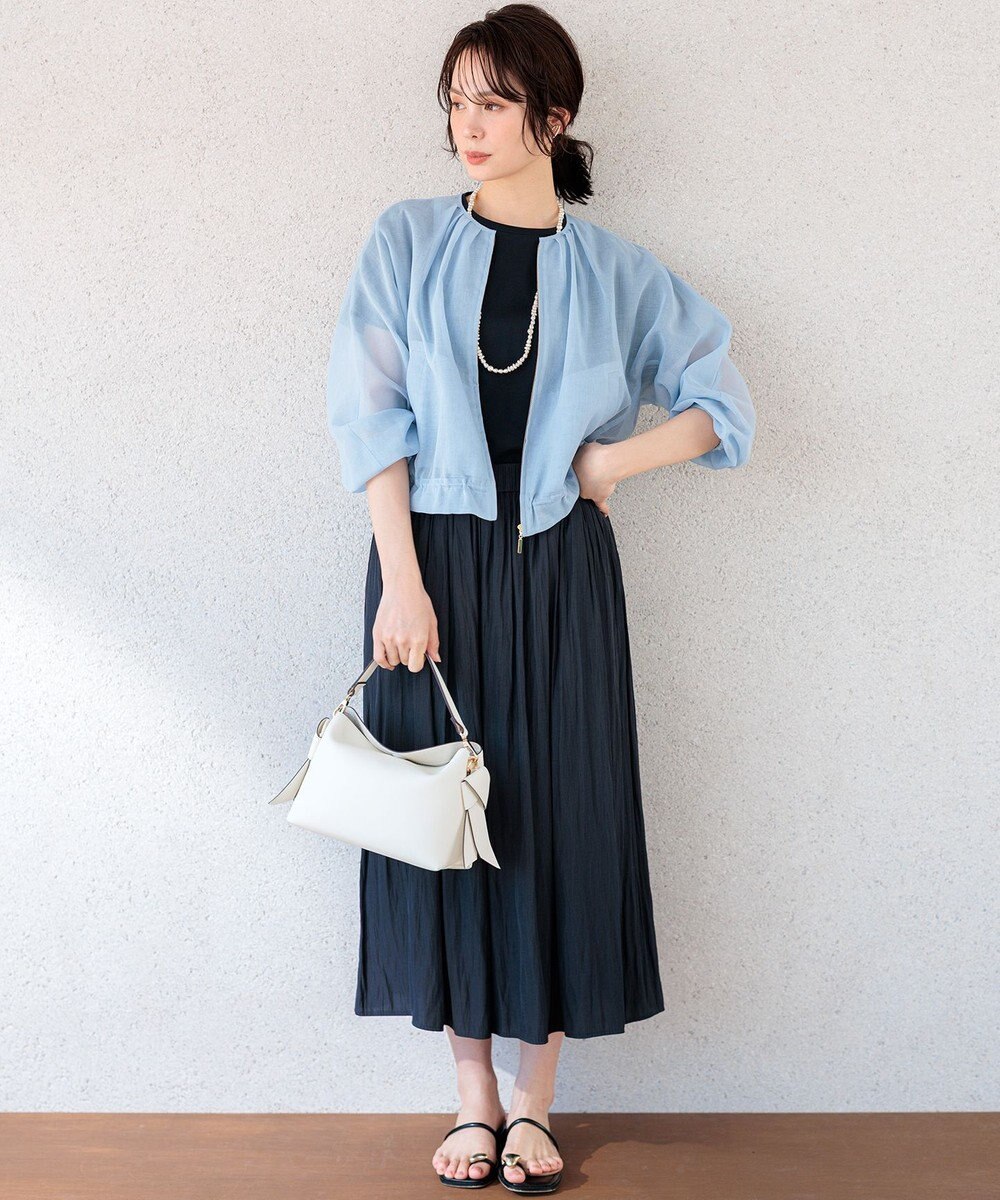 組曲 ギャザーライトデシン パンツ 