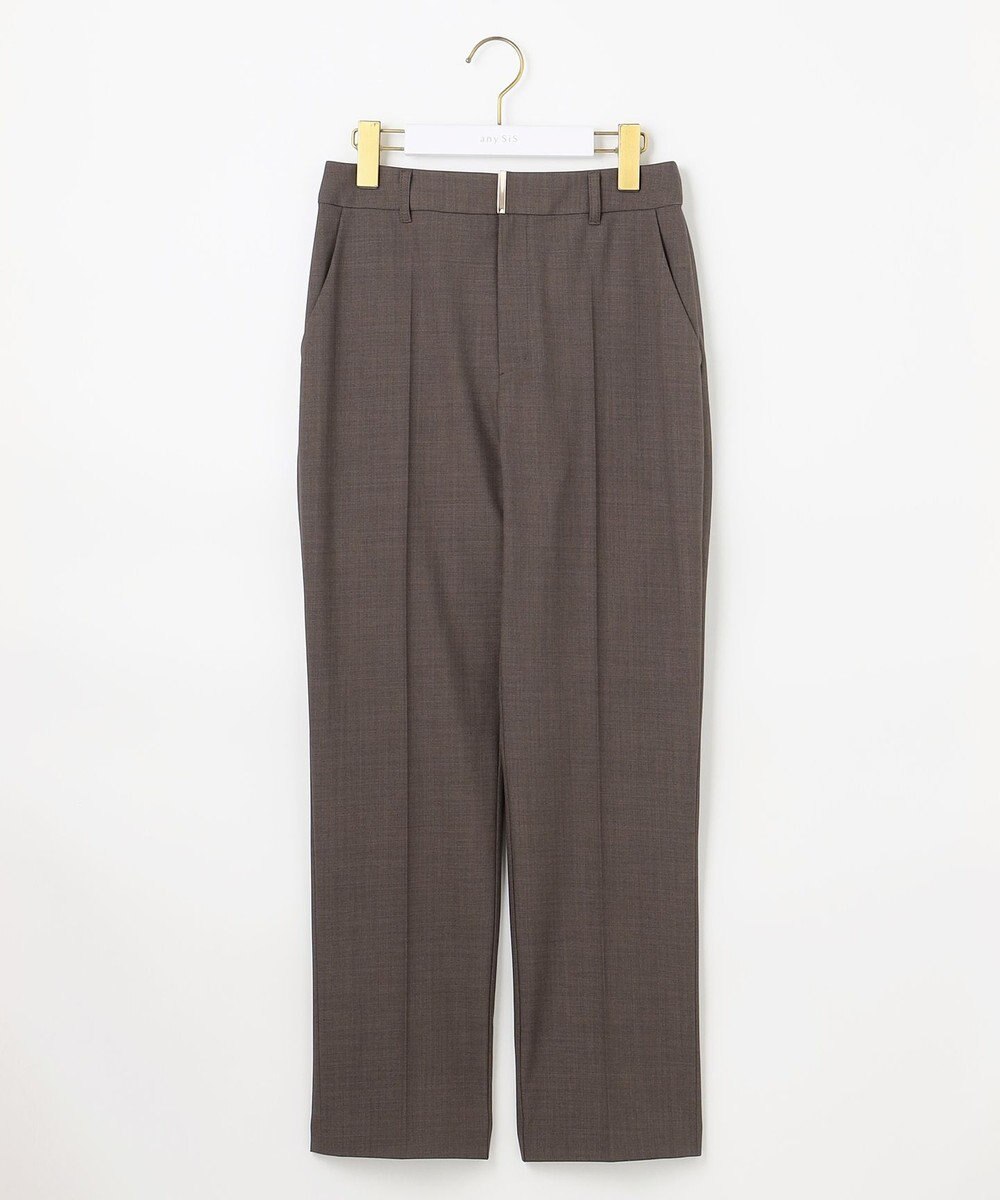 ANY SIS L ウーステッドエステル テーパード パンツ 