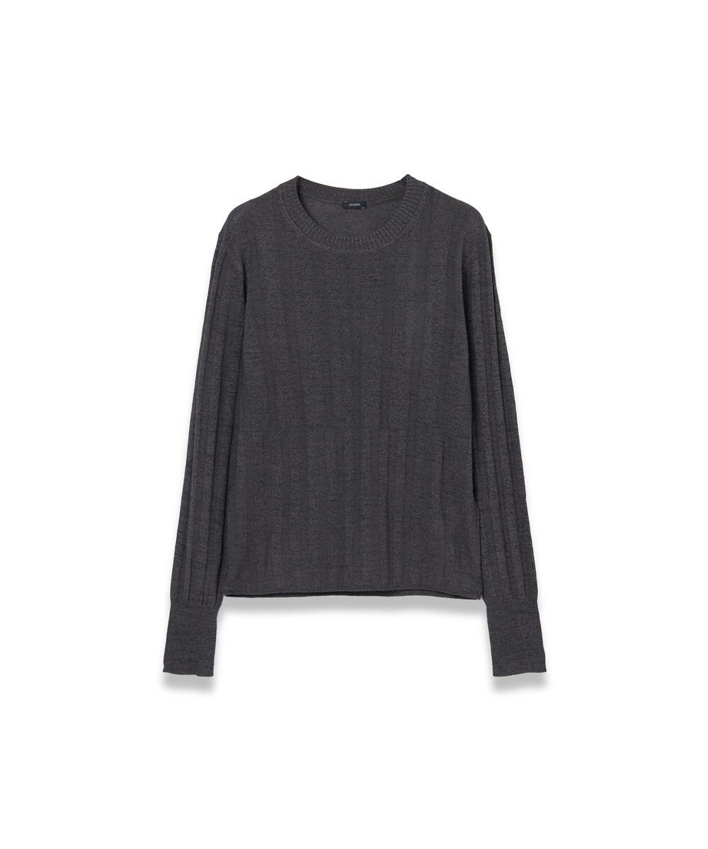 JOSEPH 【WEB&OUTLET限定・洗える】テクスチャードレーヨン　ラウンドネックニット 