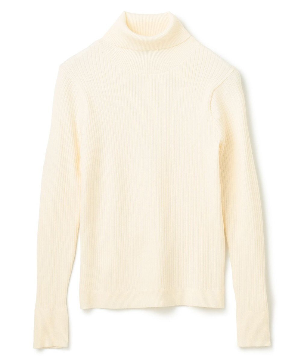 UNFILO 【吸湿発熱】リブ タートルネック ニット 