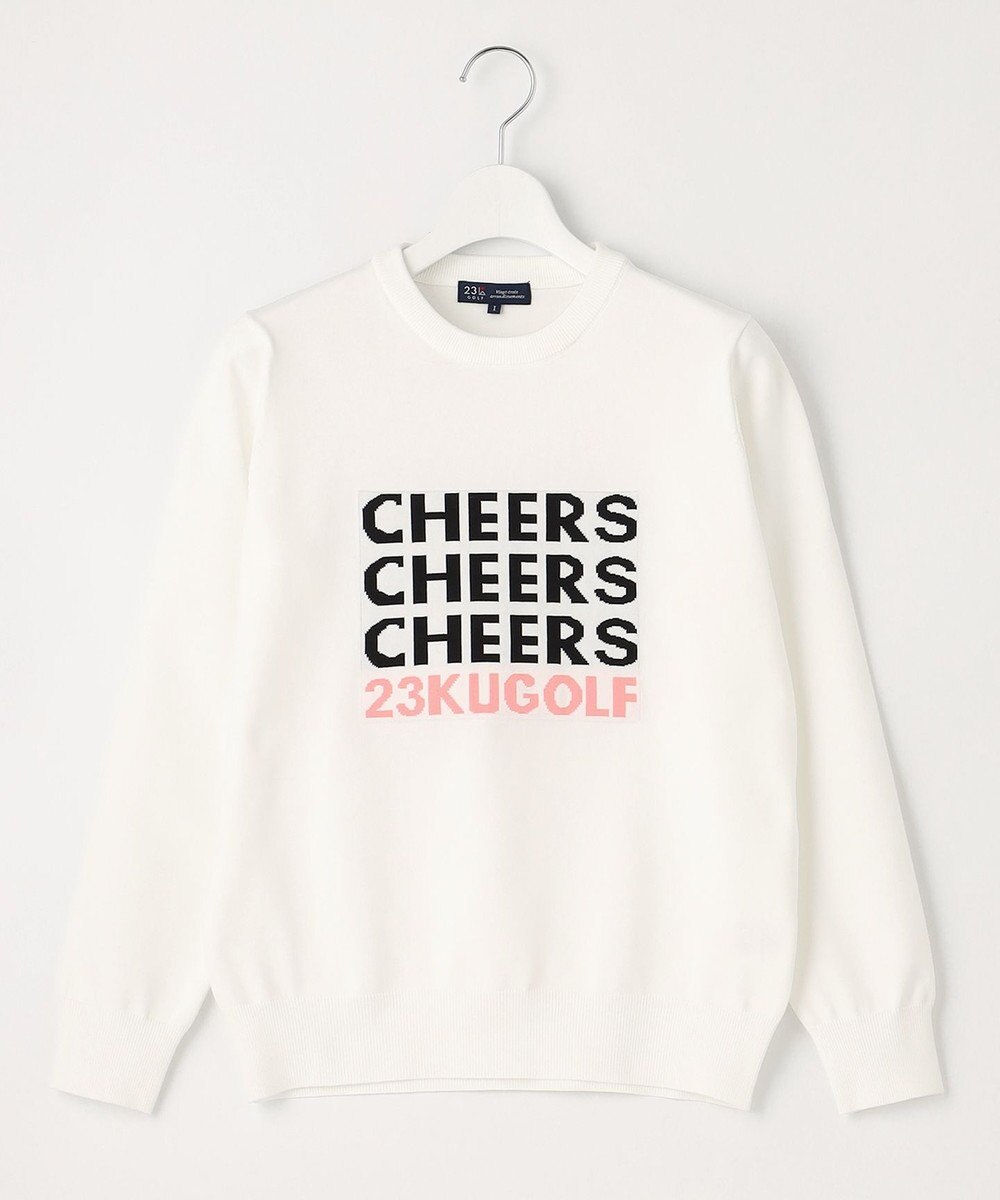 23区GOLF 軽量さが自慢！【WOMEN】ＣＨＥＥＲＳ ロゴニット 