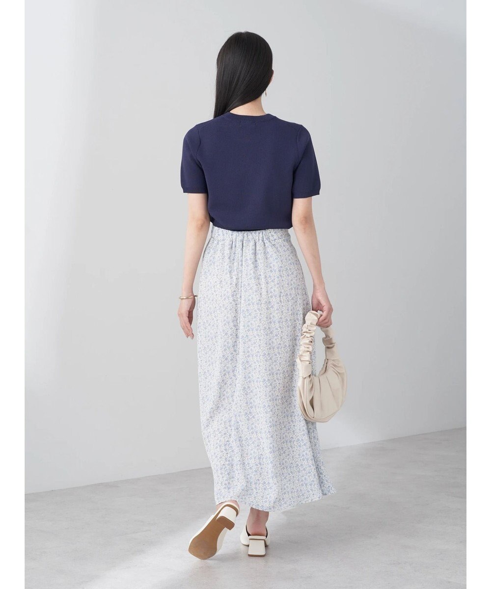 earth music&ecology フラワープリントフレアスカート 