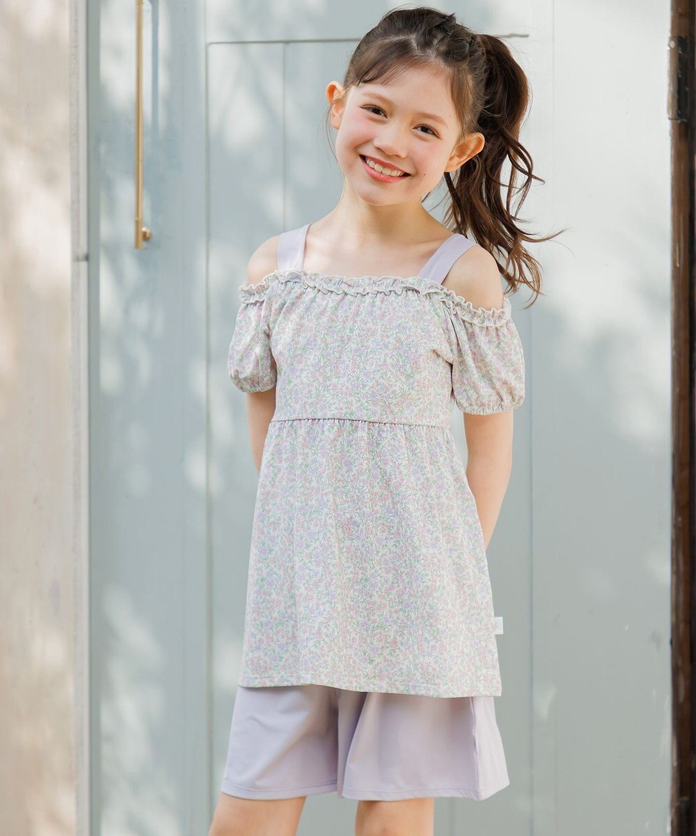 組曲 KIDS 【SS-Lサイズ】 ボタニカルフラワースイムウェア(セパレート) 