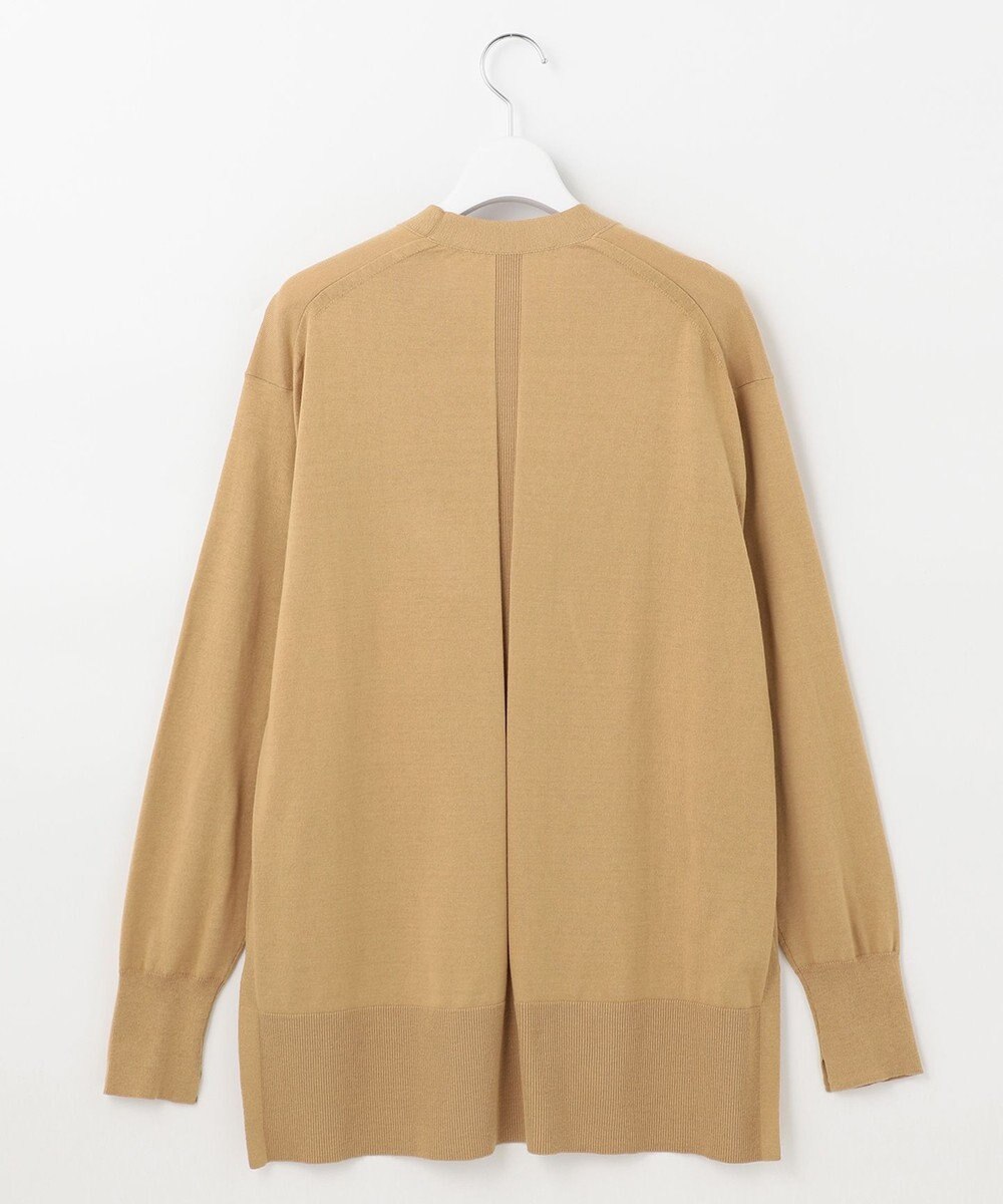 自由区 【洗える】シルクコットンハイゲージ Vネックカーディガン 