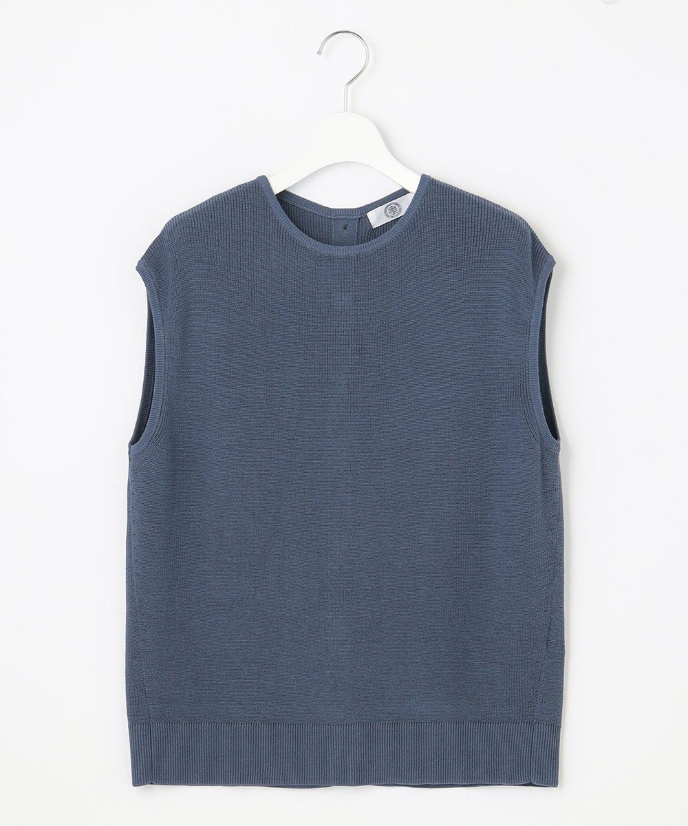 J.PRESS LADIES L 【洗える】コットンアセテート畦 ニットベスト 