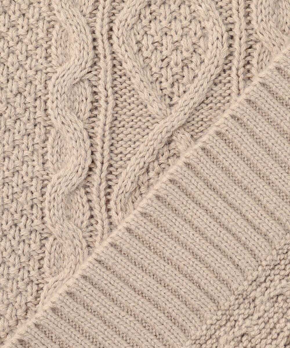 ANY 【洗濯機可】スキッパーソフトタッチアラン柄ニット 