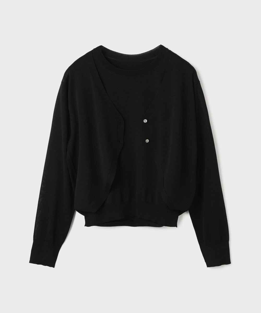 GRACE CONTINENTAL レイヤードニットトップ 