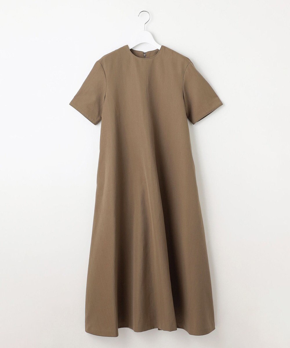23区 【エステータ】ウールリネン 半袖フレアワンピース 