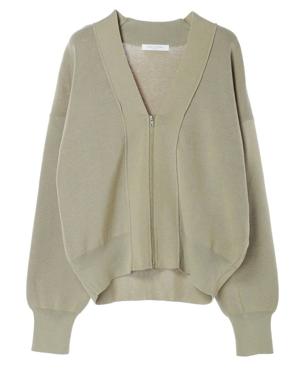 Green Parks Ｚｉｐ付きニットカーディガン 