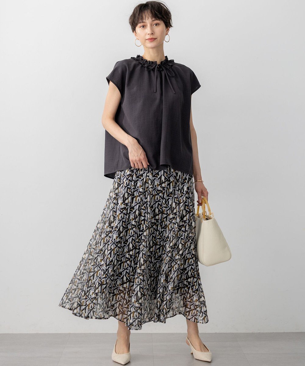 23区 【WEB&一部店舗限定】ライトタンブラー ギャザー フリル ブラウス 