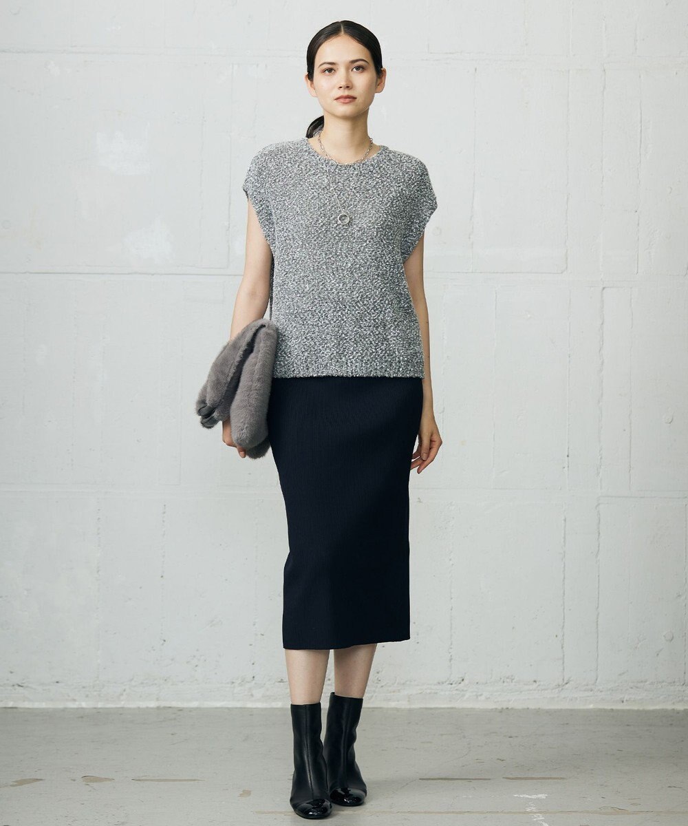 自由区 L 【カタログ掲載】ラメファンシーツイードニット ベスト 