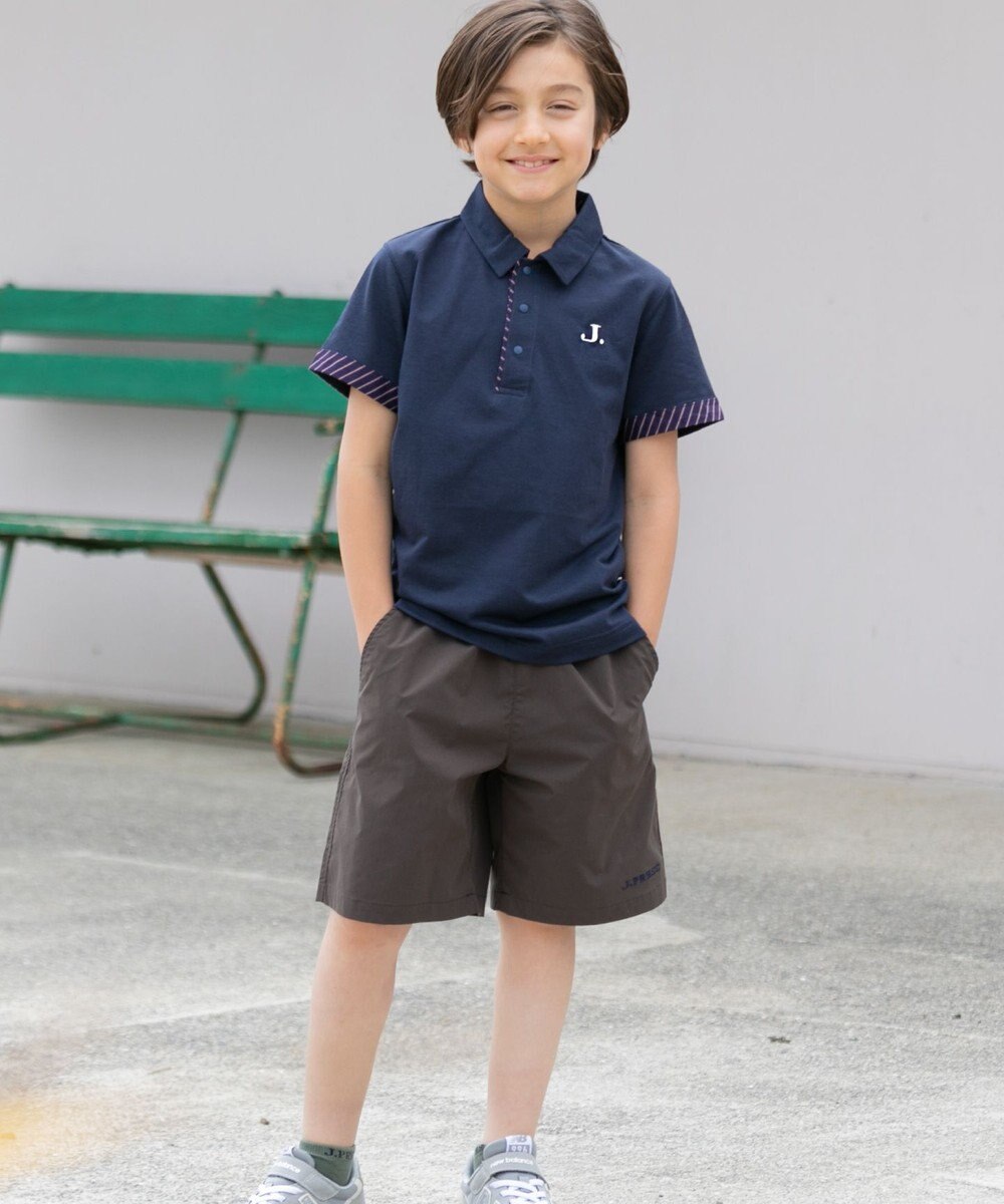 J.PRESS KIDS 【110-130cm】COOLMAX レジメン ポロシャツ 