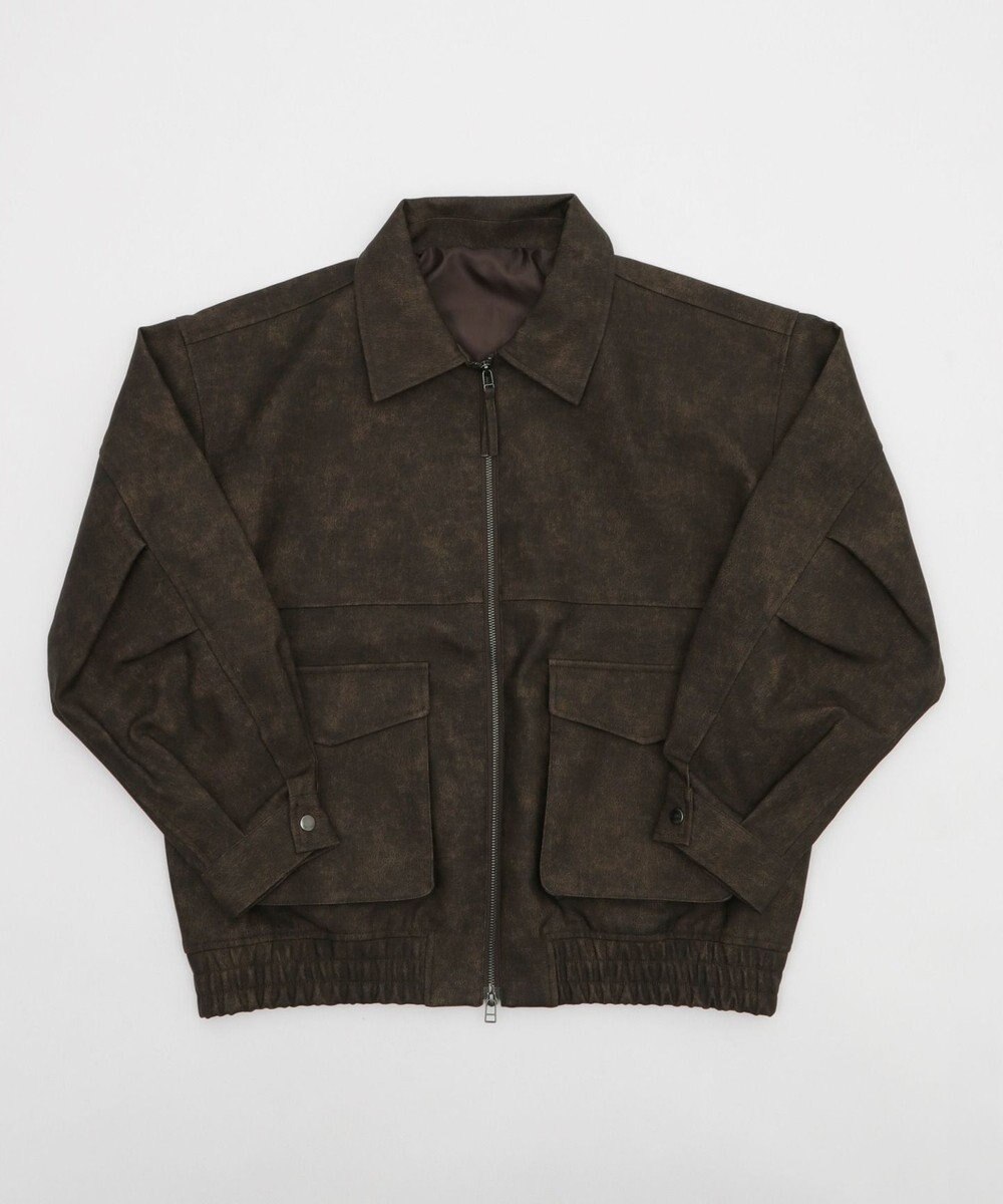 WEGO 【25年秋冬新作/ユニセックス着用ITEM/SMLサイズ展開】PUダブルZIPフライトブルゾン 