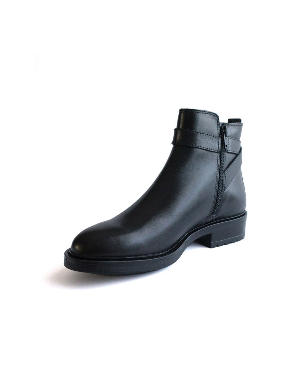 Pointer 本革ベルト付きエンジニアショートブーツ 