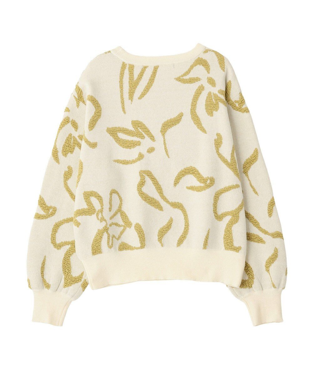 YECCA VECCA アート柄ふくれジャガードニット 