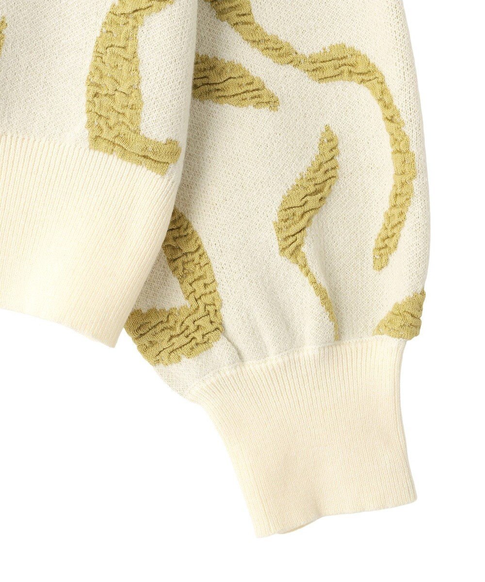 YECCA VECCA アート柄ふくれジャガードニット 