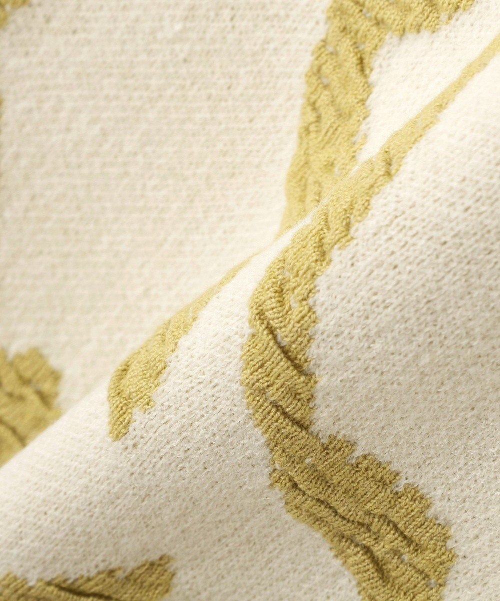 YECCA VECCA アート柄ふくれジャガードニット 