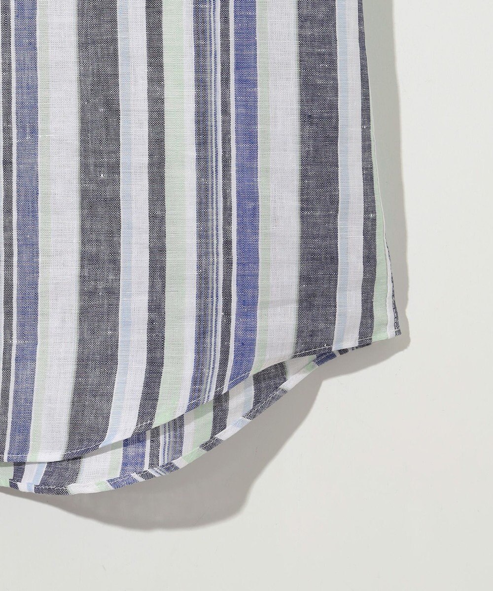 JOSEPH ABBOUD 【麻100％・軽い・涼しい】 モイスチャーリネンストライプシャツ 