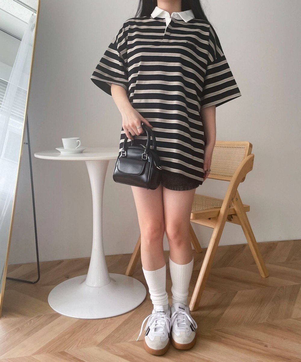 WEGO ボーダーラガーシャツ 