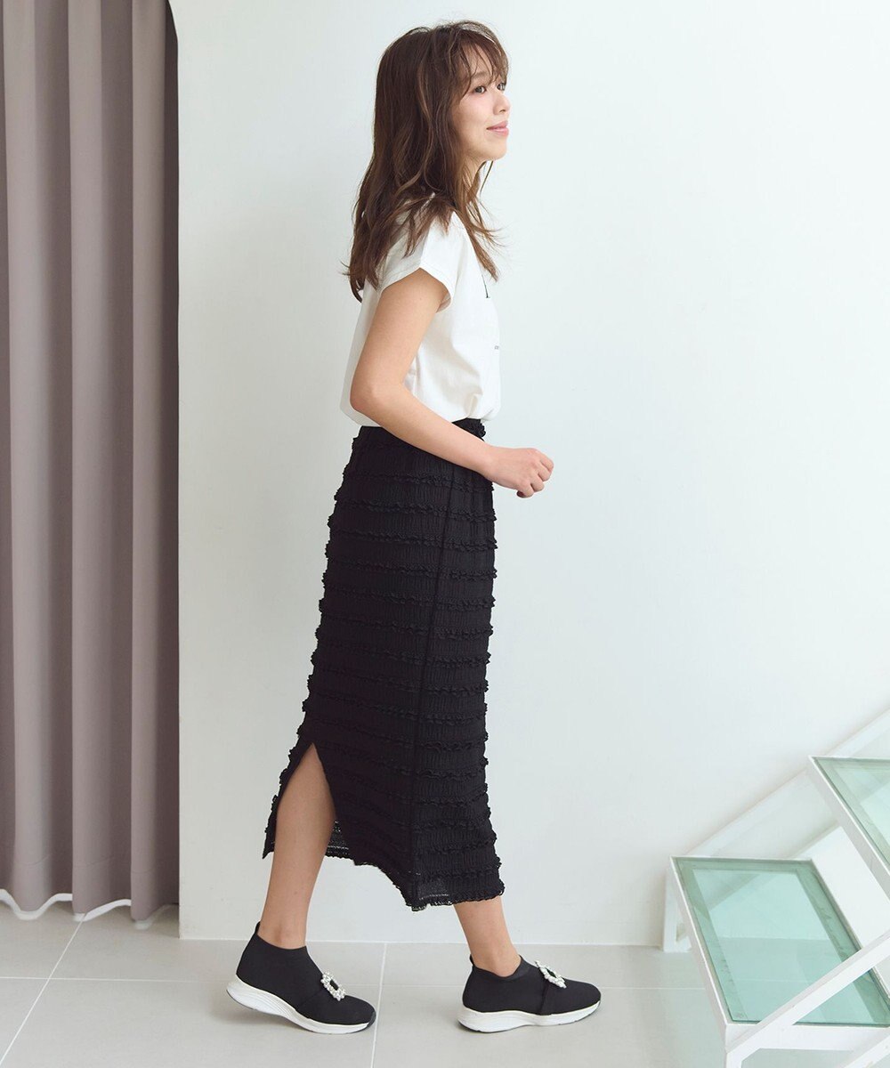 Feroux フレンチスリーブロゴプリント Tシャツ 