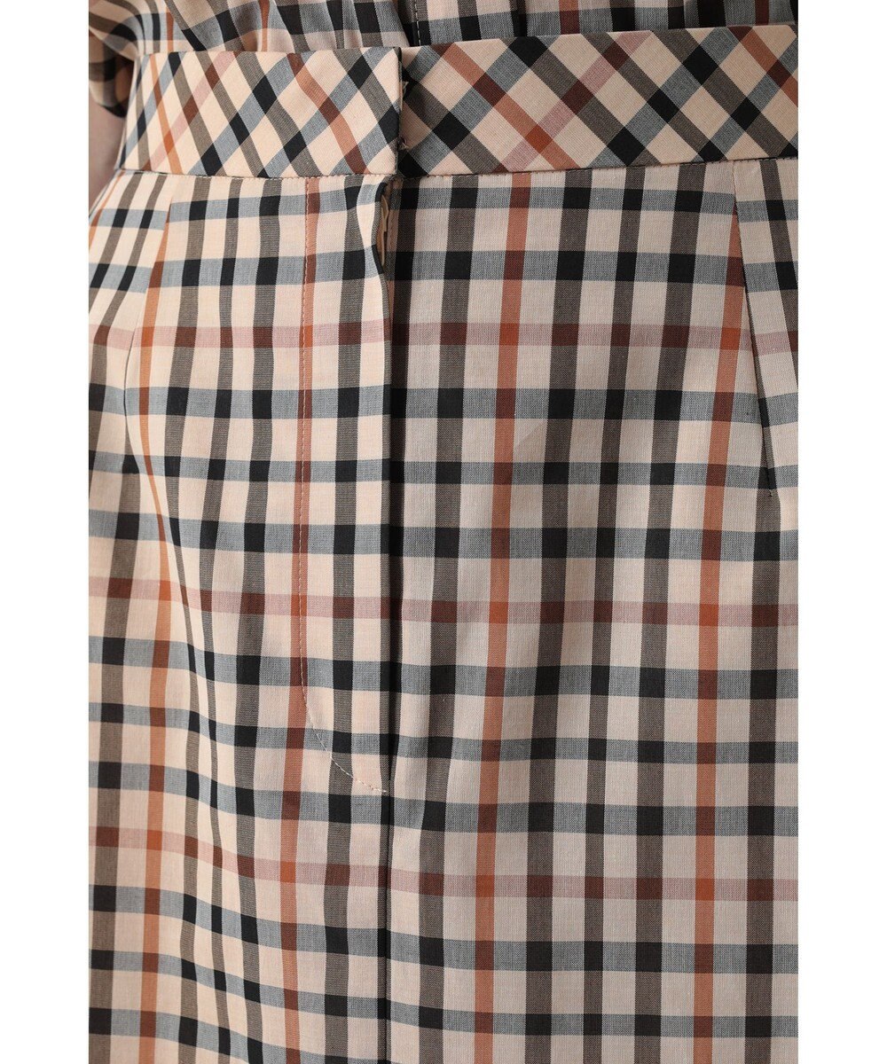 DAKS コットンボイル ペプラム フレアスカート 