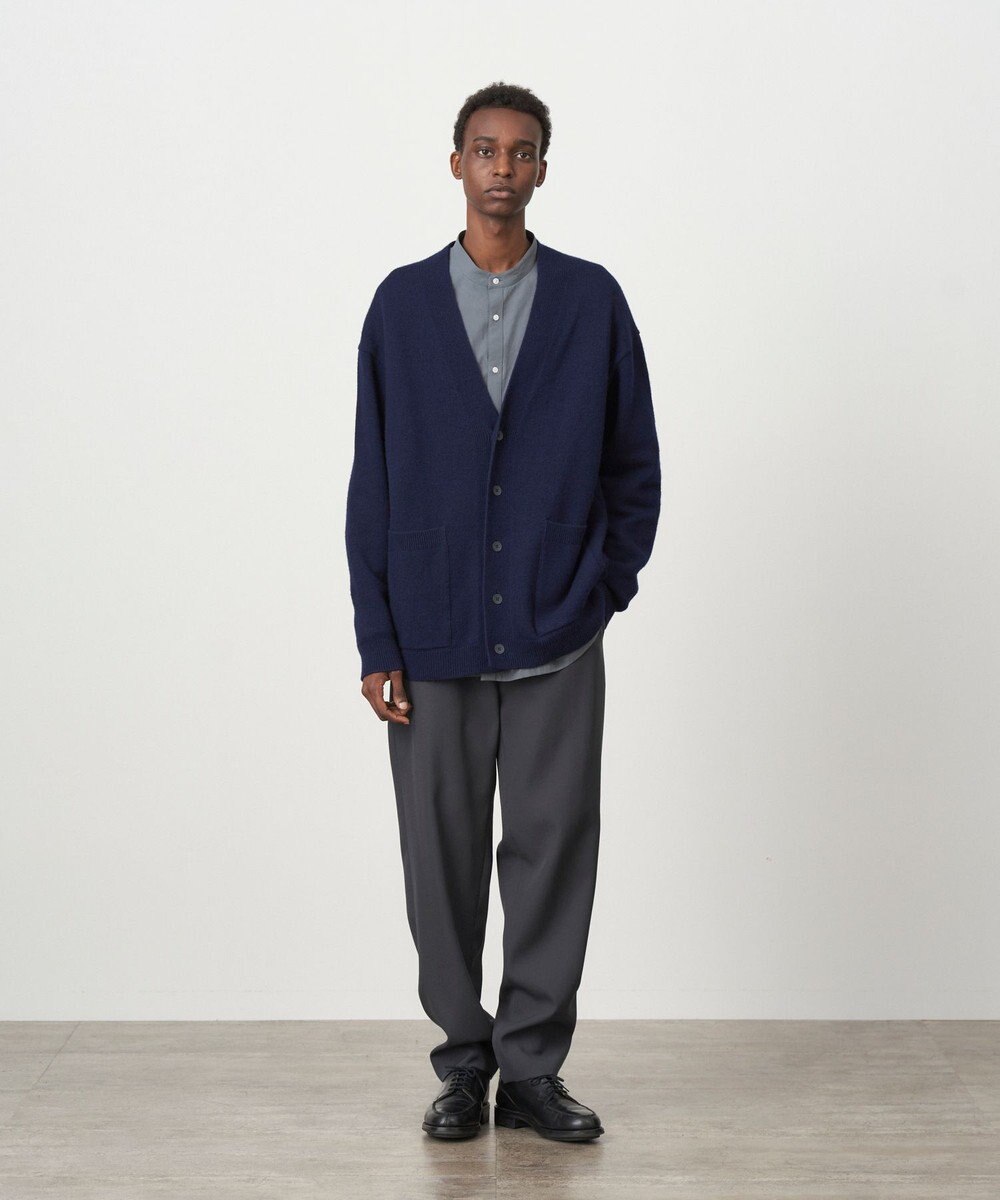 ATON WOOL COTTON BRUSHED | オーバーサイズカーディガン - UNISEX 