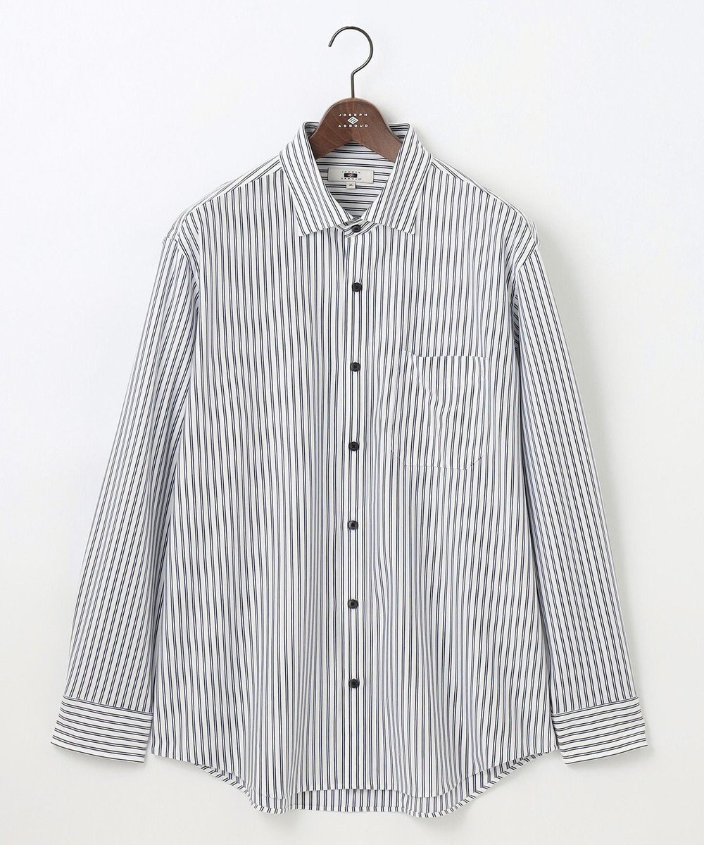 JOSEPH ABBOUD 【キングサイズ・綿100％・自然なストレッチ】マイクロストライプジャージー シャツ 