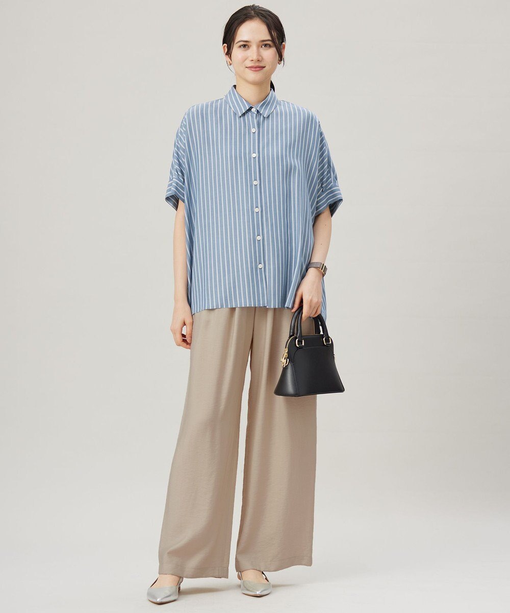 自由区 【カタログ掲載・セットアップ対応・接触冷感・UVケア・洗える】エアリーツイルワイド パンツ 