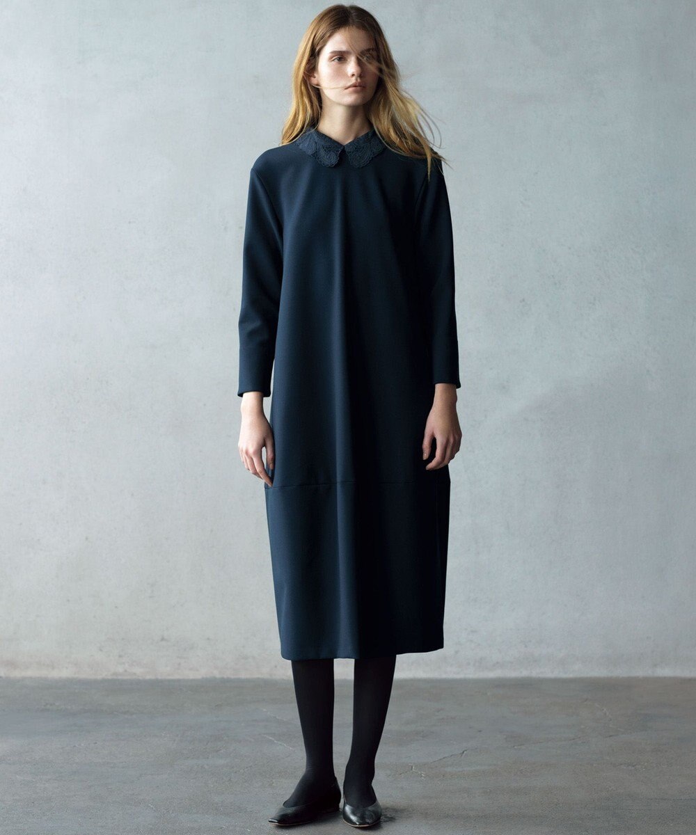 23区 S 【R(アール)】ダブルクロス レース襟 ワンピース 