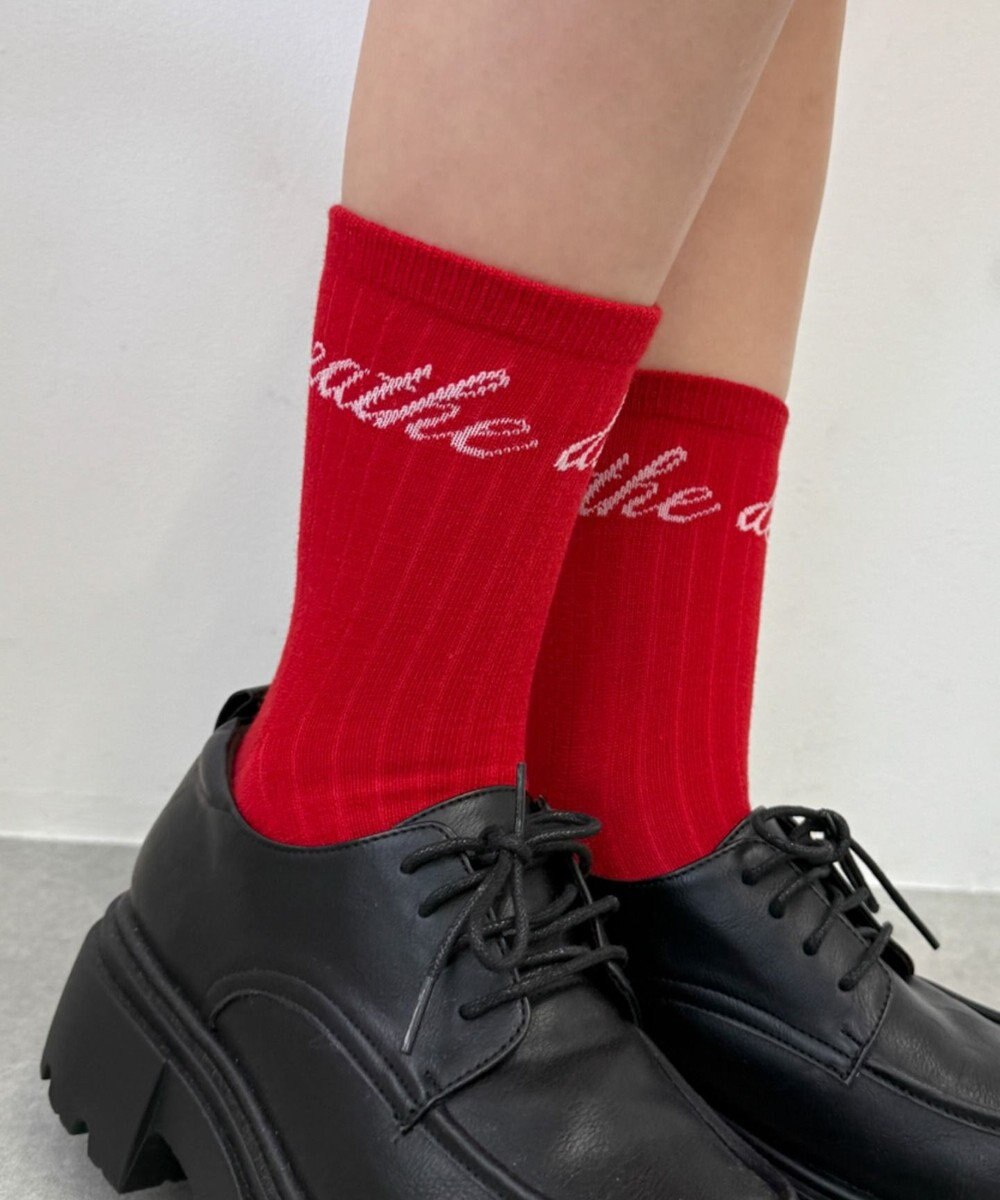 WEGO メッセージロゴソックス 