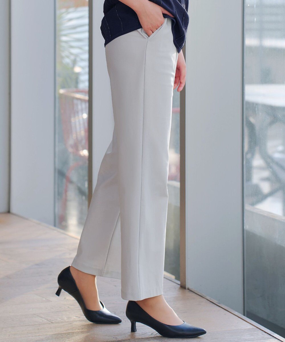 Tiaclasse 日本製エアシルキーワイドパンツ 