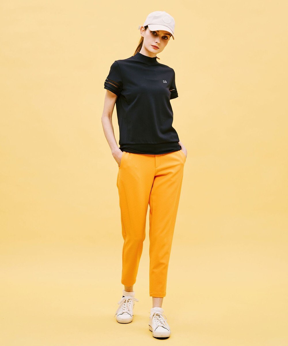 23区GOLF 【WOMEN】【洗える】ドットジャガード テーパードパンツ 