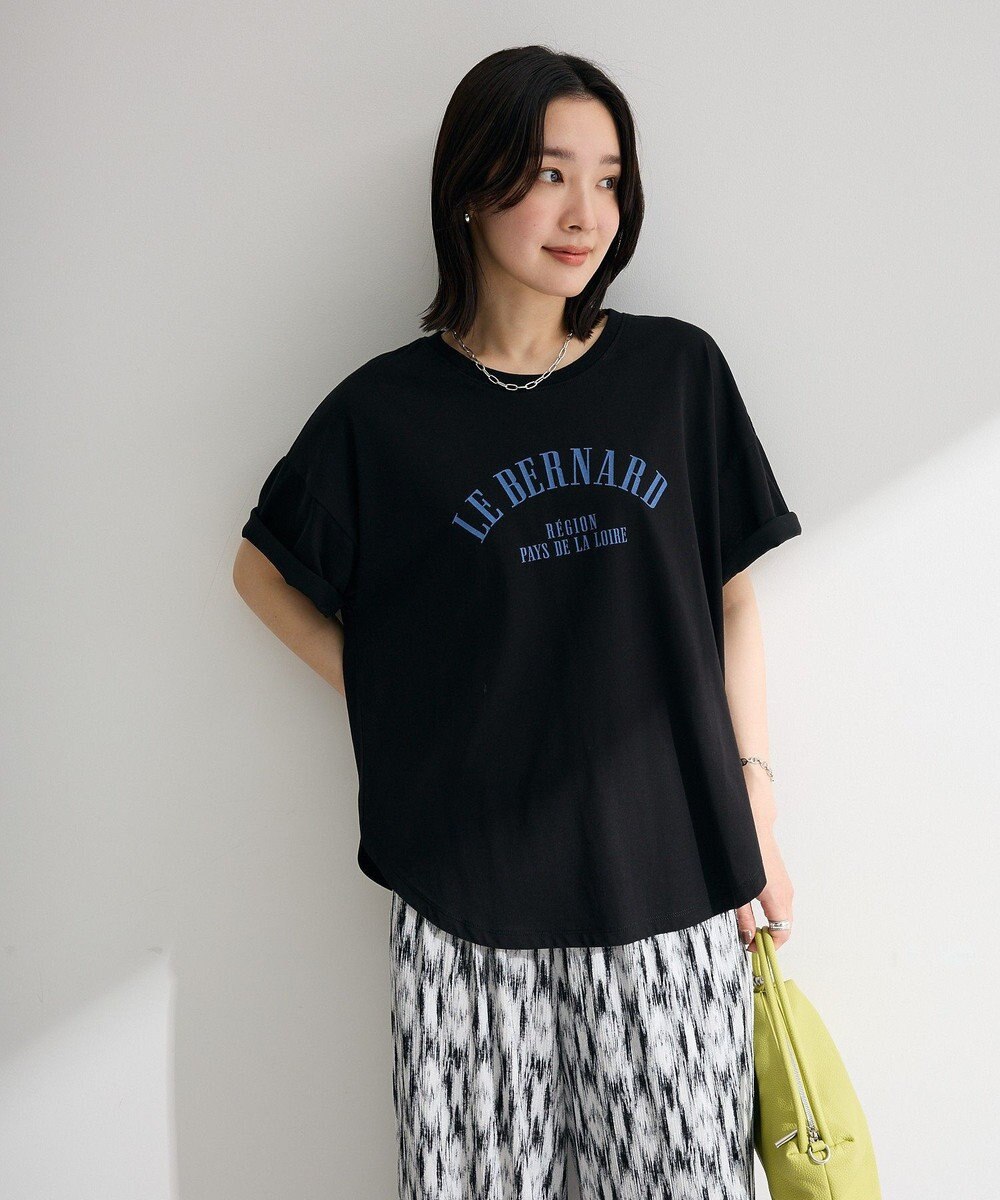 Green Parks 裾ラウンド機能ロゴTシャツ 