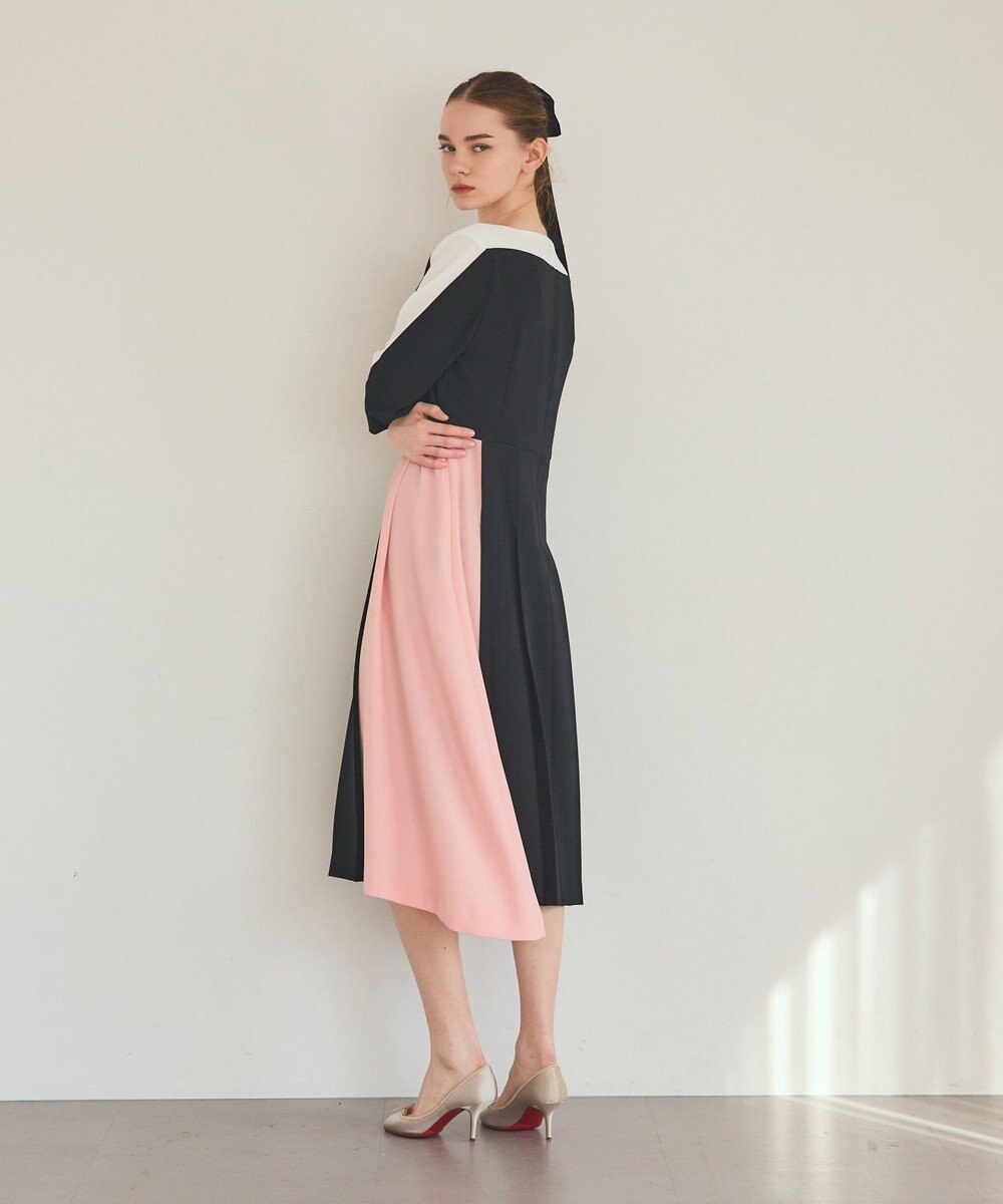 GRACE CONTINENTAL カラーブロックドレス 