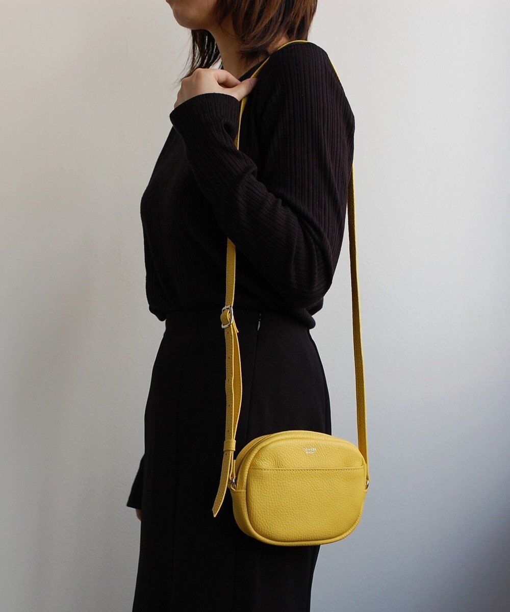 blancle シュリンクレザー ラウンドショルダーバッグ 