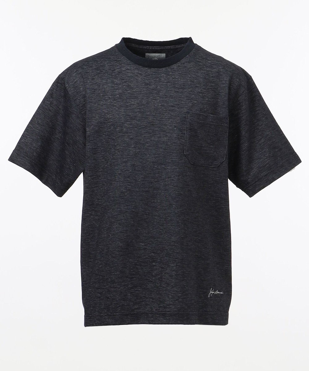 JOSEPH ABBOUD MOUNTAIN 【SPACE】リネンプレーティング天竺 ポケTシャツ 