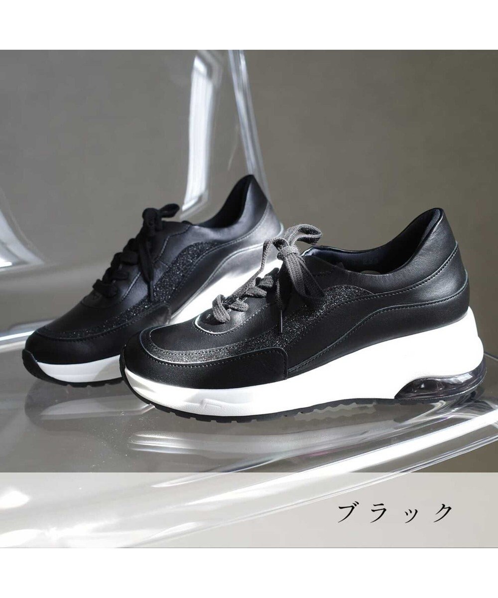 Pointer 日本製 本革厚底スニーカー 