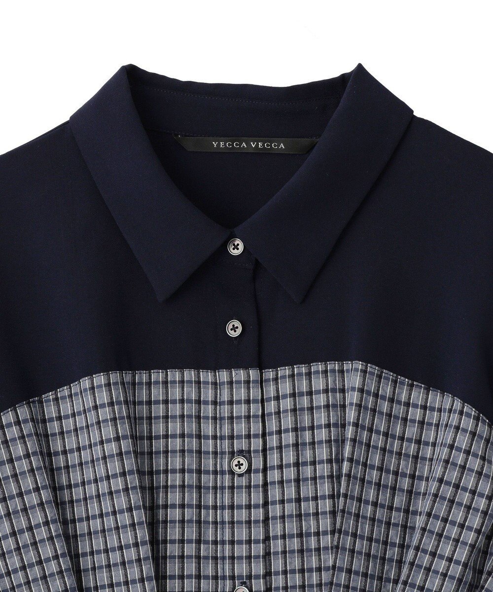 YECCA VECCA ハーフスリーブベアドッキングワンピース 