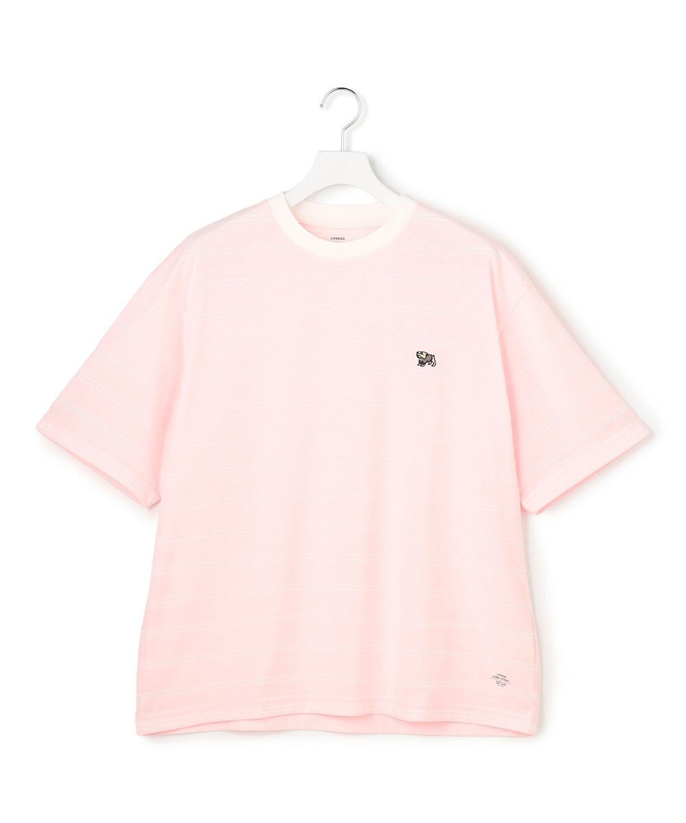 J.PRESS YORK STREET 【UNISEX】ブルドッグワンポイント ボーダー Tシャツ 