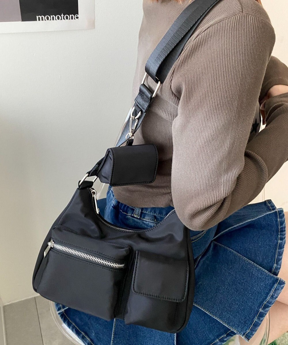 WEGO ポーチ付きランダムポケットデザインショルダー 