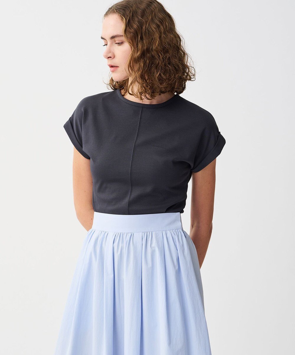 uncrave ダブルフェイスジャージー 2WAYスリットトップス 